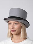 Шляпа CHRISTYS арт. WOOL FELT TOP HAT cst100006 (серый)